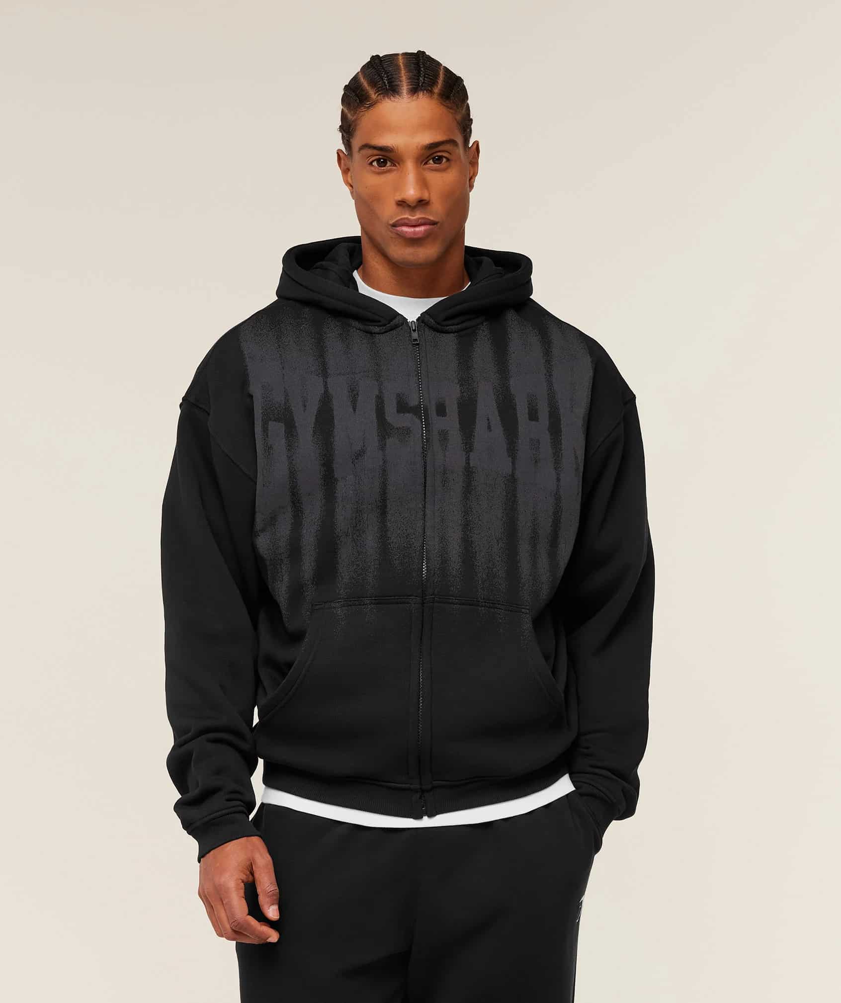 Fade Graphic Zip Through Hoodie